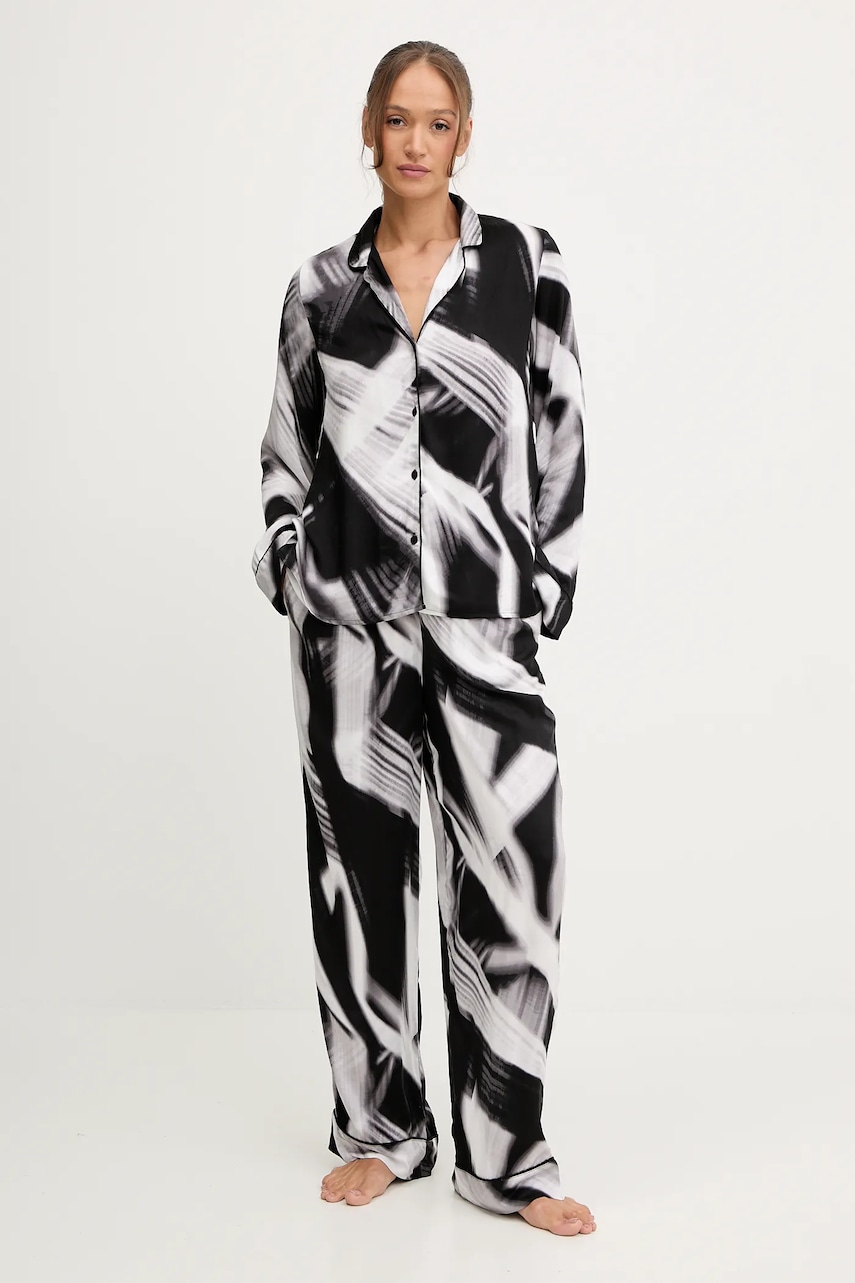 Dkny pijama culoarea negru, YI90070
