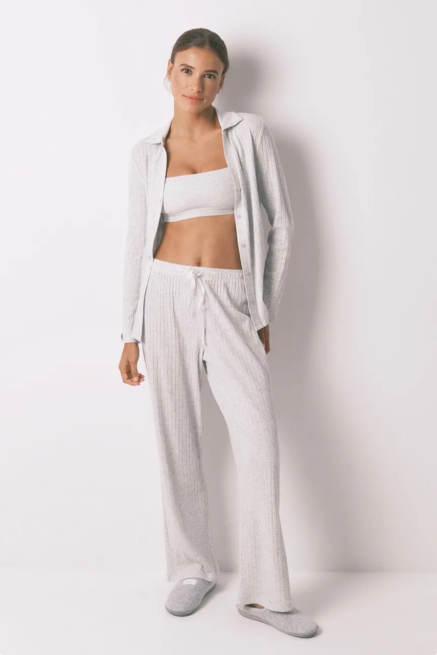 women'secret pijama culoarea gri, 4752530