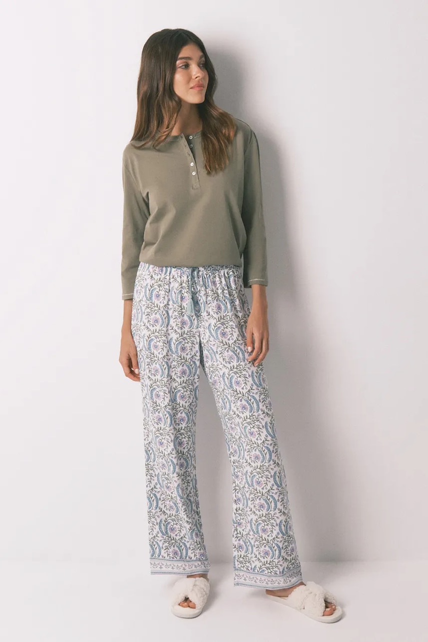 women'secret pijama culoarea turcoaz, 3702256