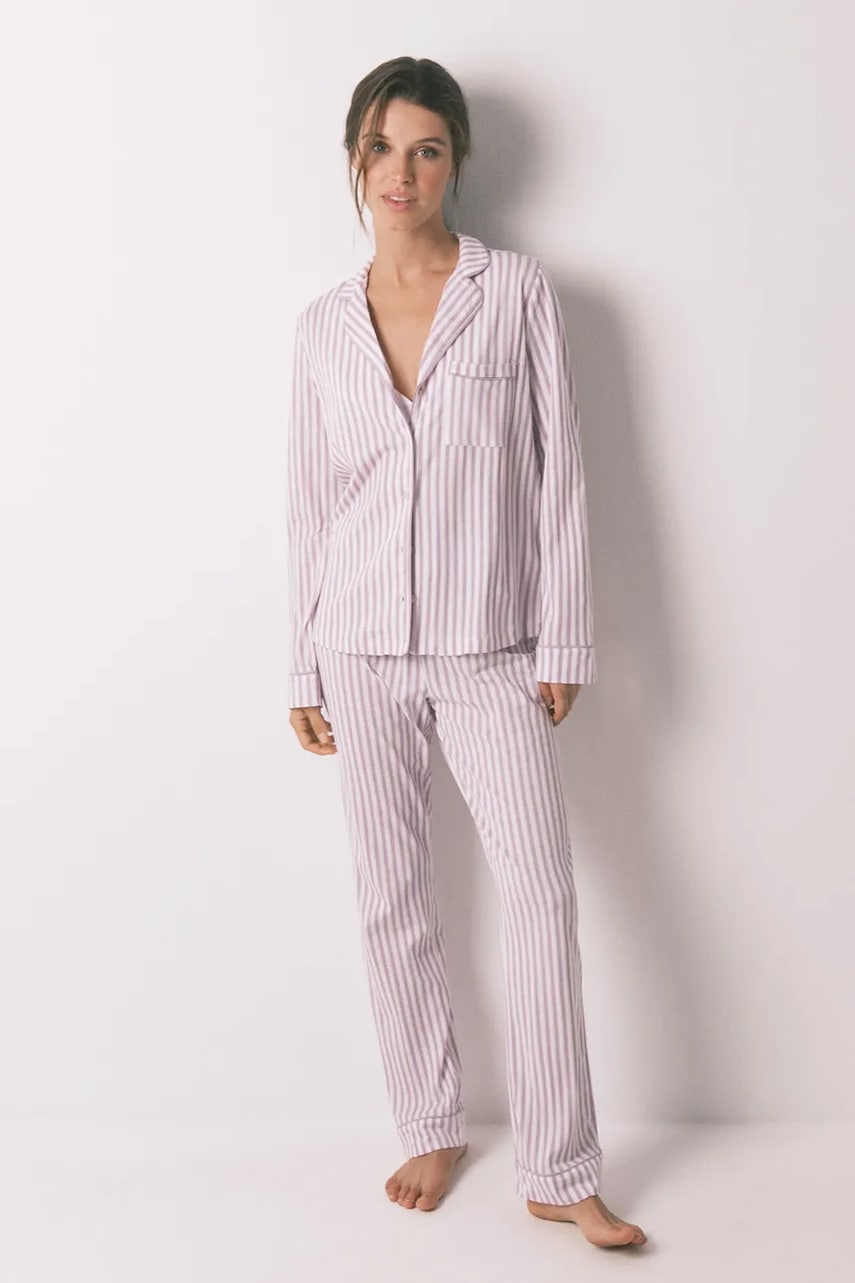 women'secret pijamale de bumbac culoarea violet, bumbac, 4852095