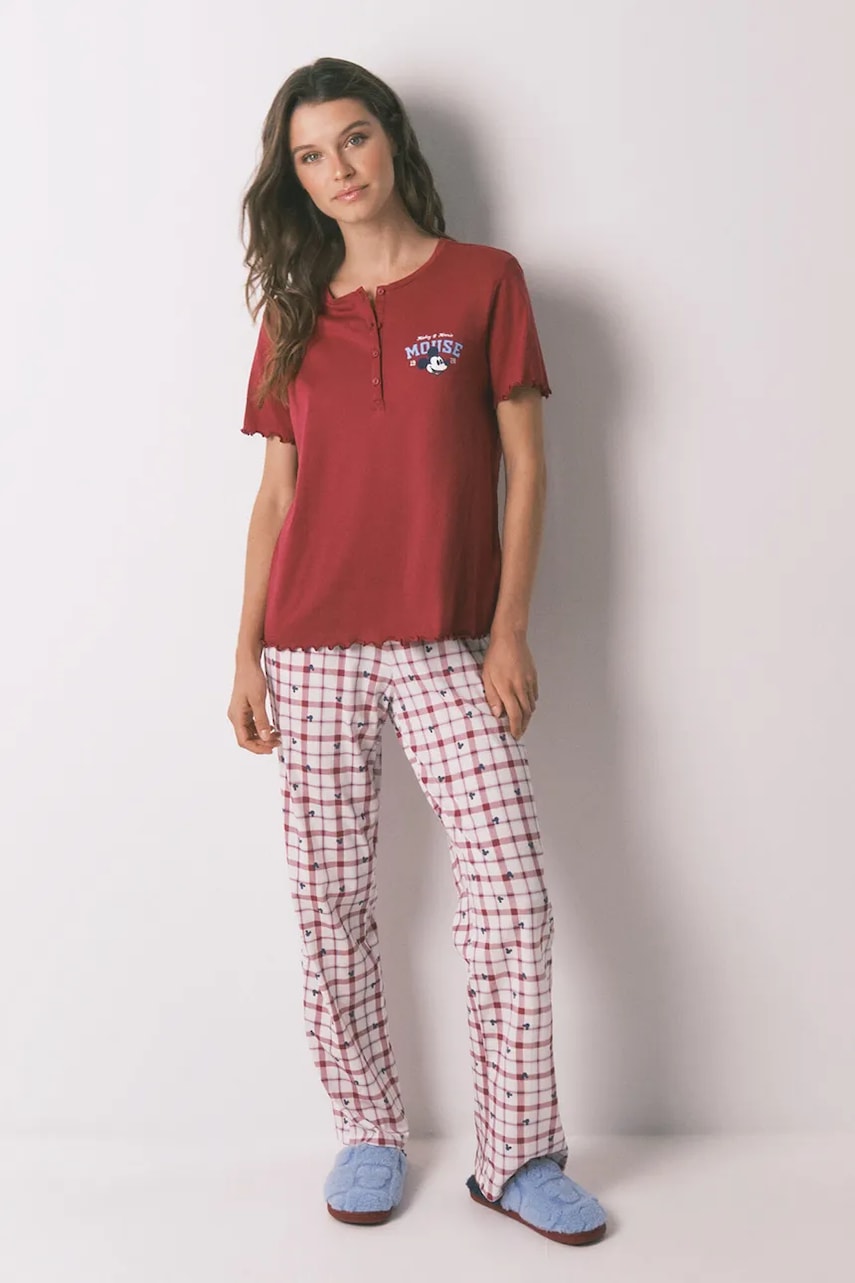 women\'secret pijamale de bumbac culoarea roșu, bumbac, 3132157