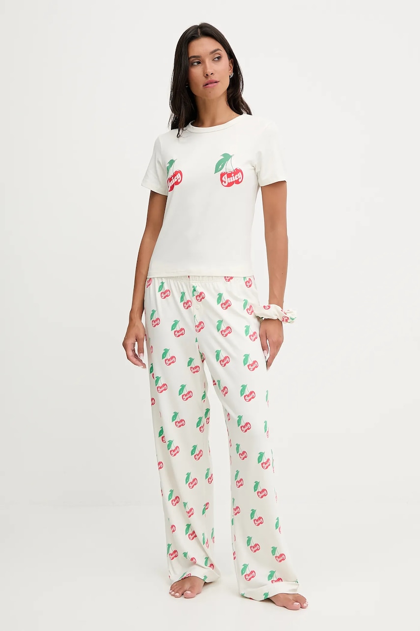 Juicy Couture pijama culoarea bej, JCLPJ225515