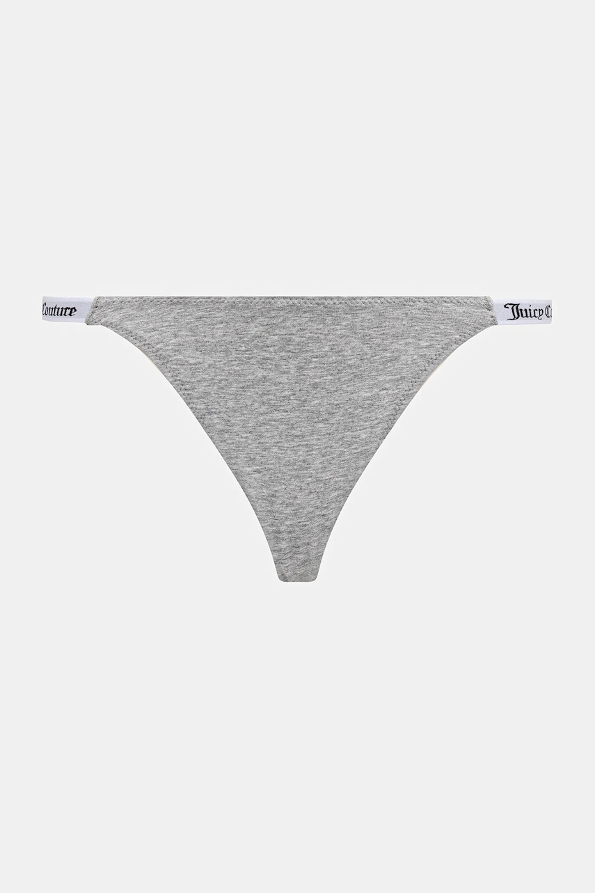 Juicy Couture tangá dámske s bavlnou 3 PK DEMI THNG 3-pak