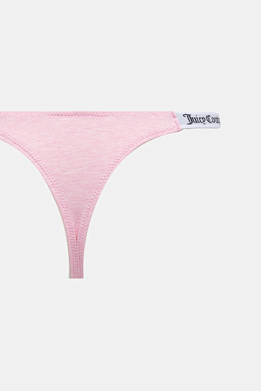 Juicy Couture tangá dámske s bavlnou 3 PK DEMI THNG 3-pak