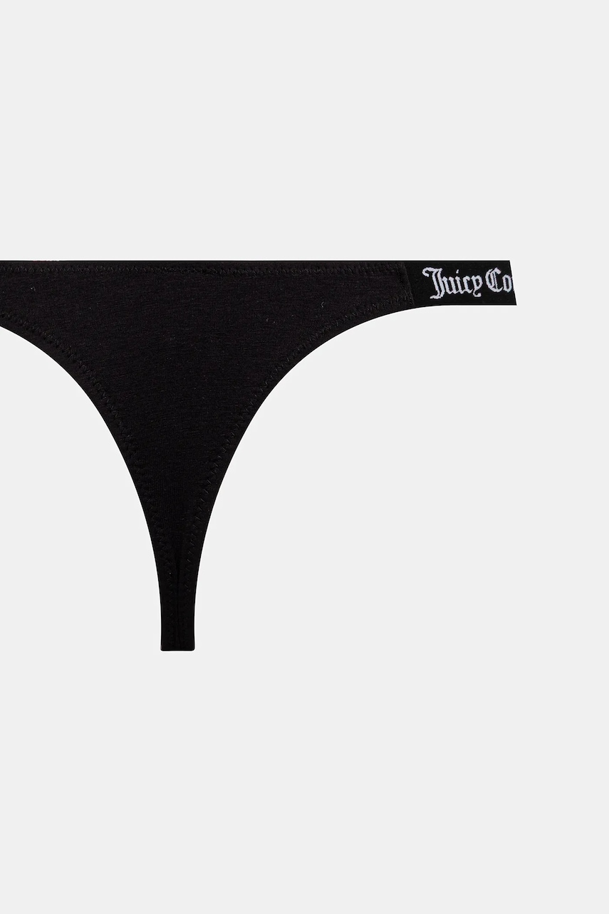 Juicy Couture tangá dámske s bavlnou 3 PK DEMI THNG 3-pak