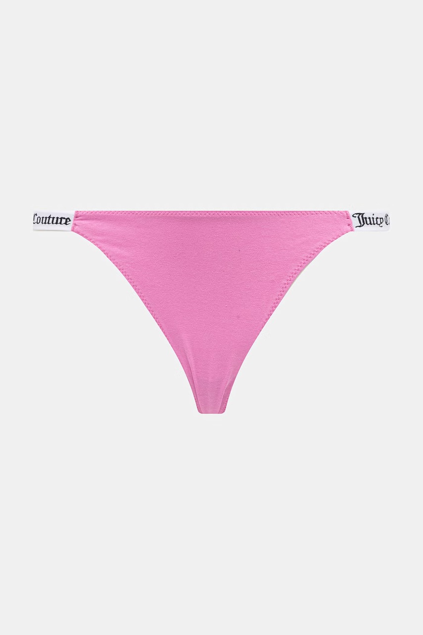 Juicy Couture tangá dámske s bavlnou 3 PK DEMI THNG 3-pak