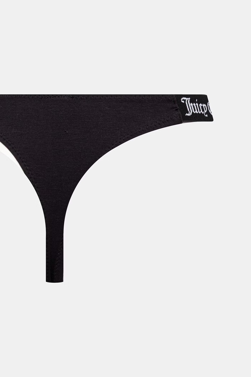 Juicy Couture tangá dámske s bavlnou 3 PK DEMI THNG 3-pak