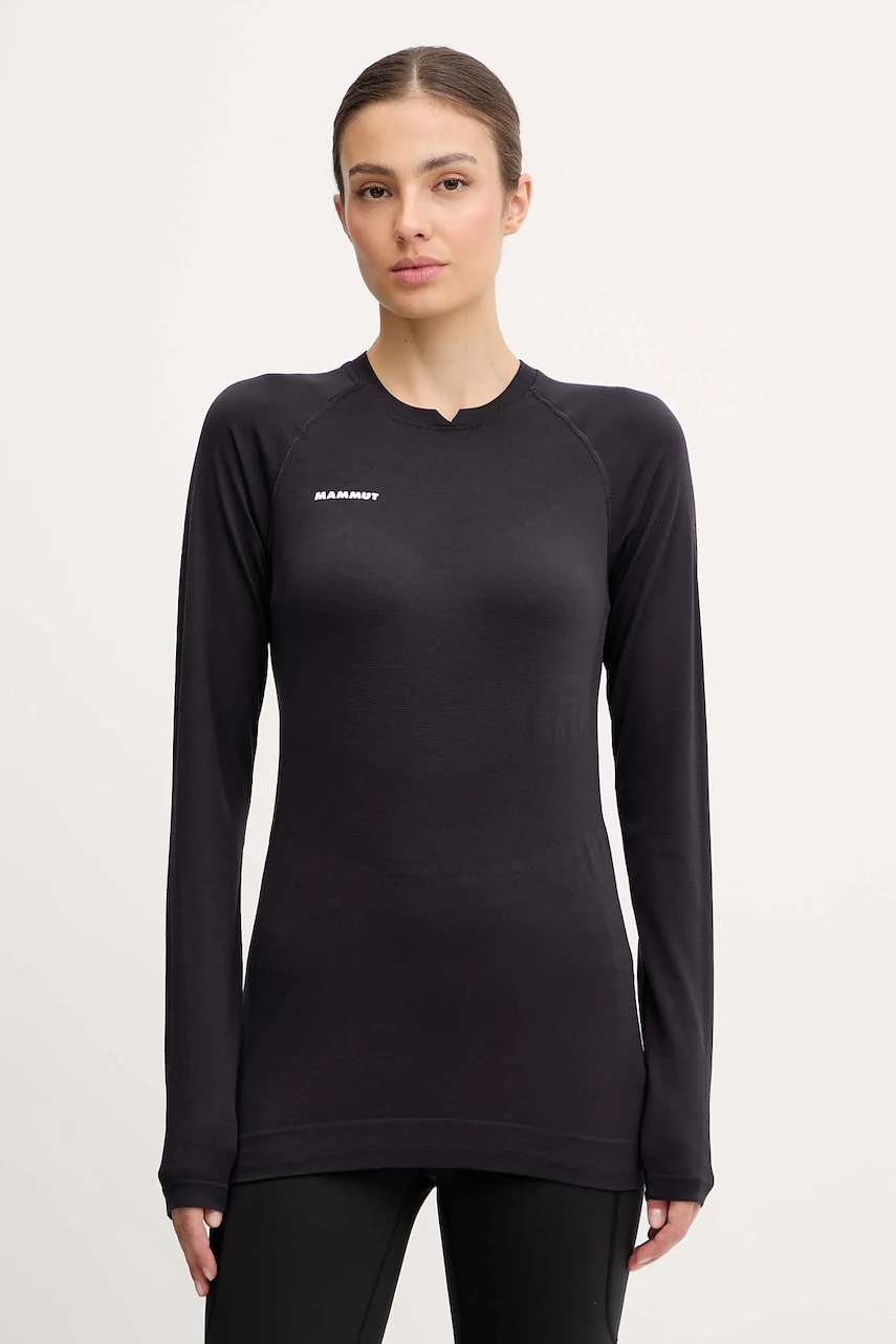 Mammut tricou funcțional cu mânecă lungă din lână Trift culoarea negru, 1016.01080