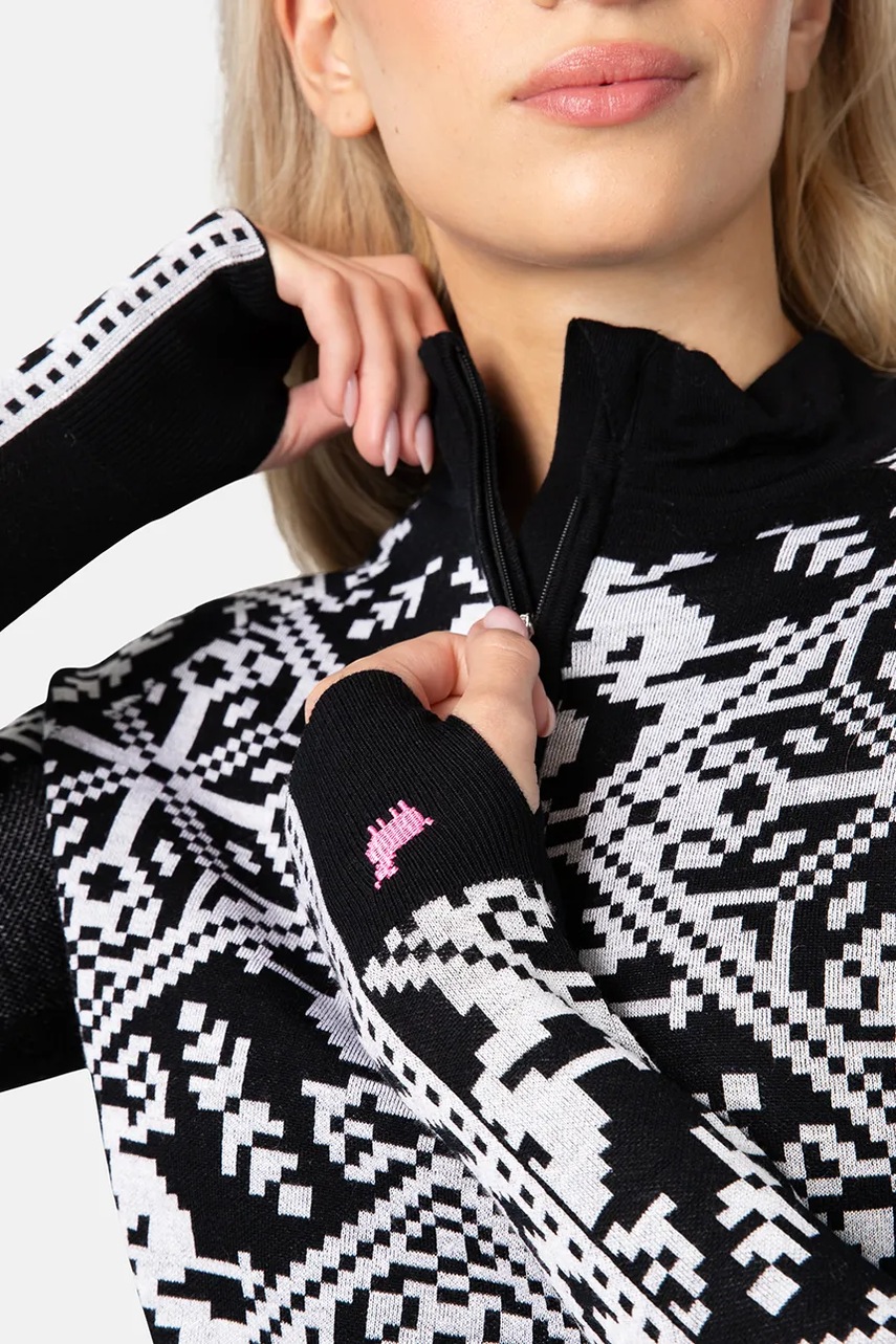 Ισοθερμικό φούτερ Kari Traa SAGA χρώμα: μαύρο, 623830 φωτογραφία