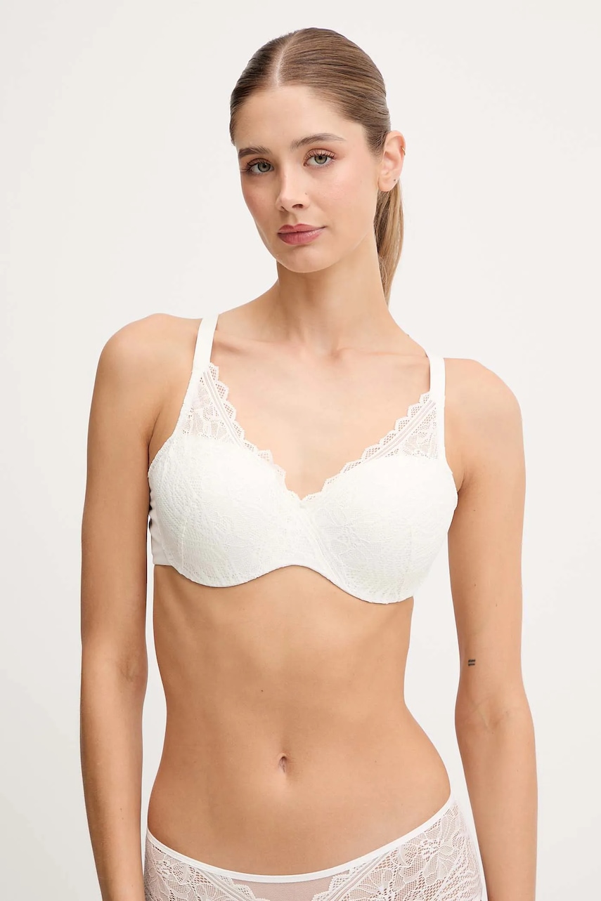 Chantelle sutien Floral Touch culoarea alb, dantela, uni, C94260