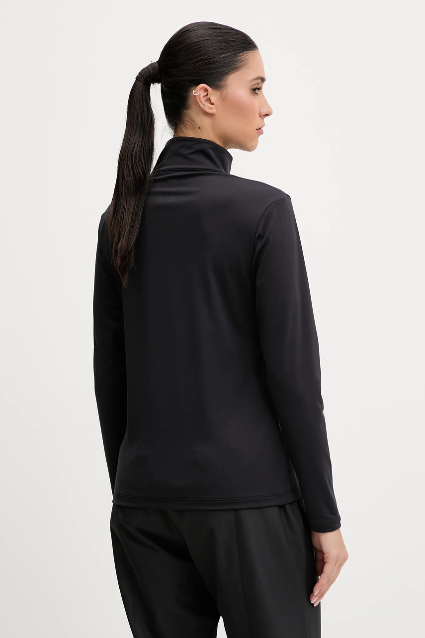 Ισοθερμικό μακρυμάνικο Descente CHEST LOGO T-NECK χρώμα: μαύρο, DW5FLT01LU φωτογραφία