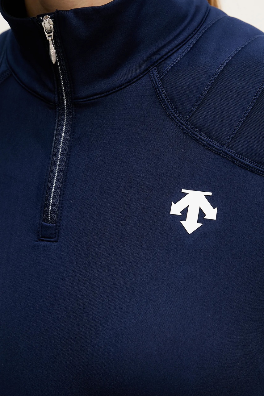 Ισοθερμικό μακρυμάνικο Descente WOMENS T-NECK χρώμα: ναυτικό μπλε, DW5FLT02LU φωτογραφία