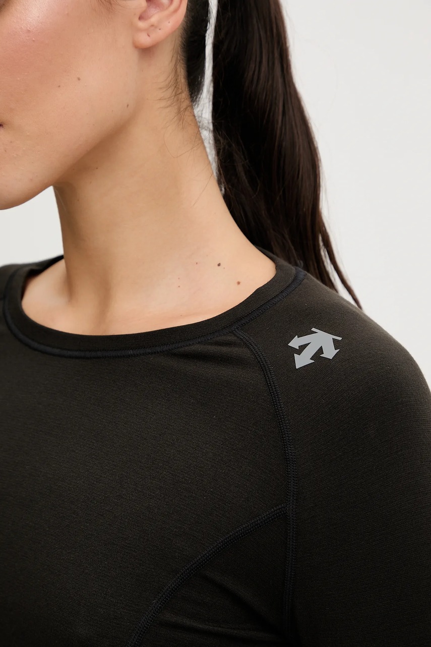 Ισοθερμικό μακρυμάνικο Descente BASE LAYER TOP χρώμα: μαύρο, DW5FUD01LU φωτογραφία
