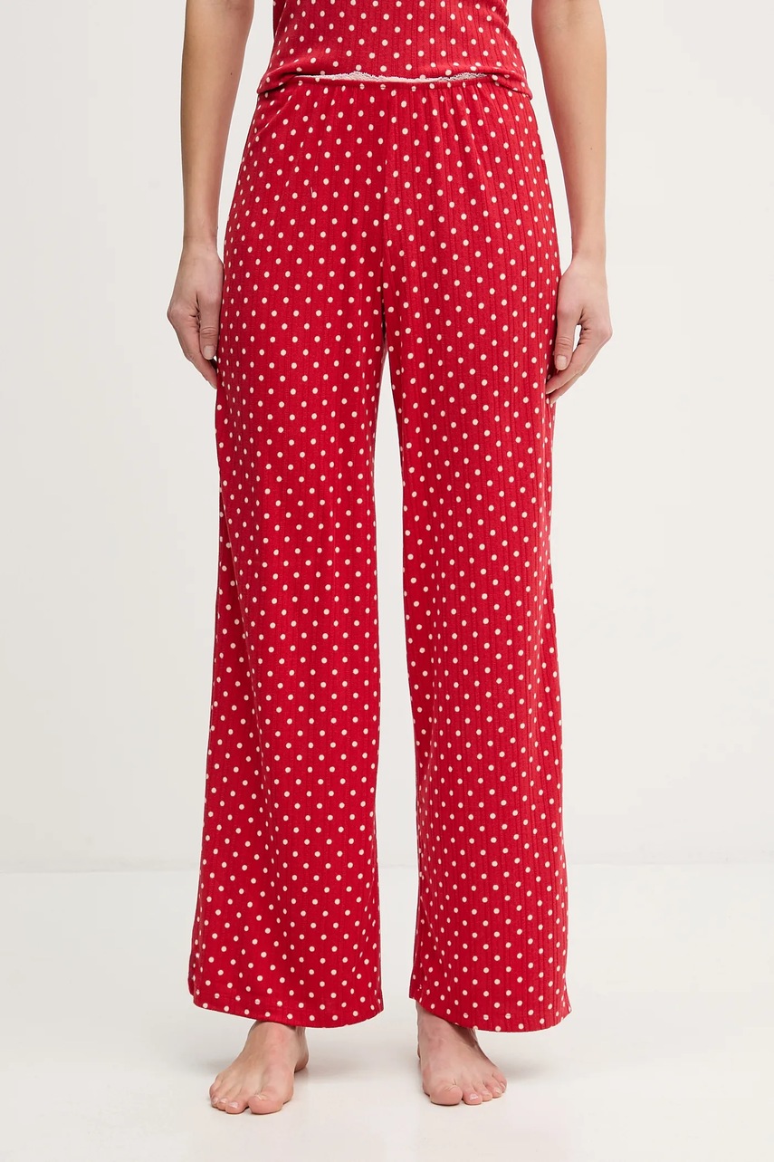 Abercrombie & Fitch pantaloni de pijama culoarea rosu, KI146-5111-500