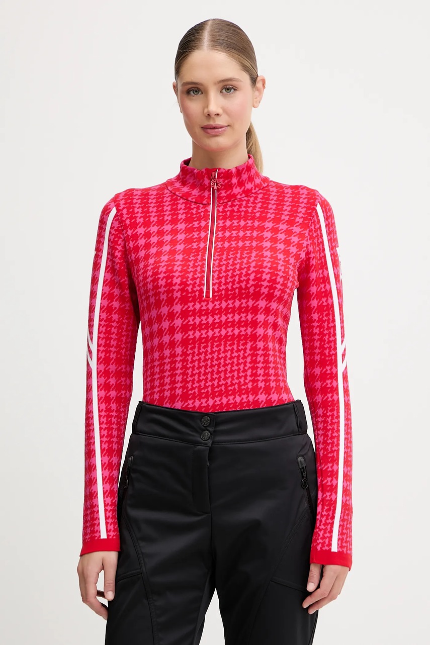 Levně Funkční triko s dlouhým rukávem Newland LADY T-NECK červená barva, N46794.188