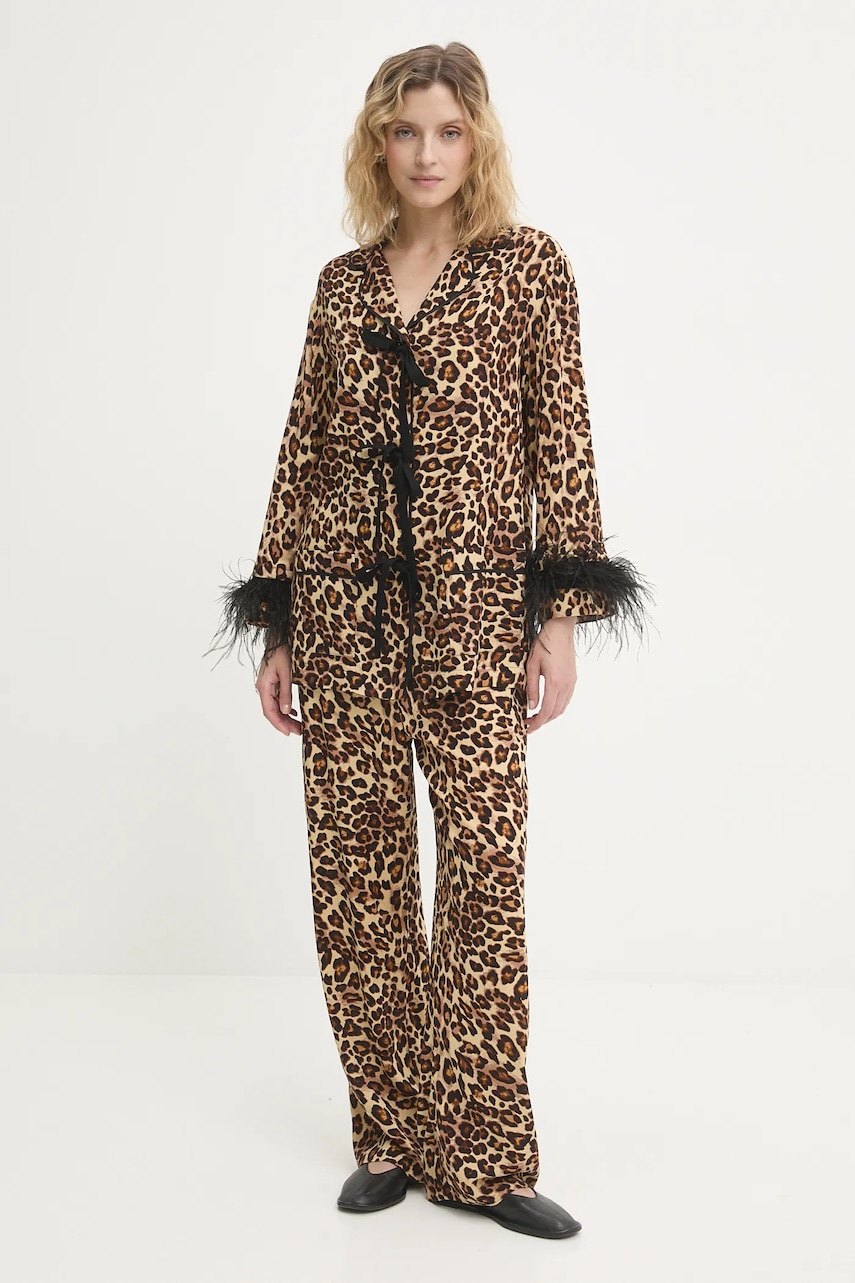 The Sleeper pijama culoarea maro, BWSP02A025F
