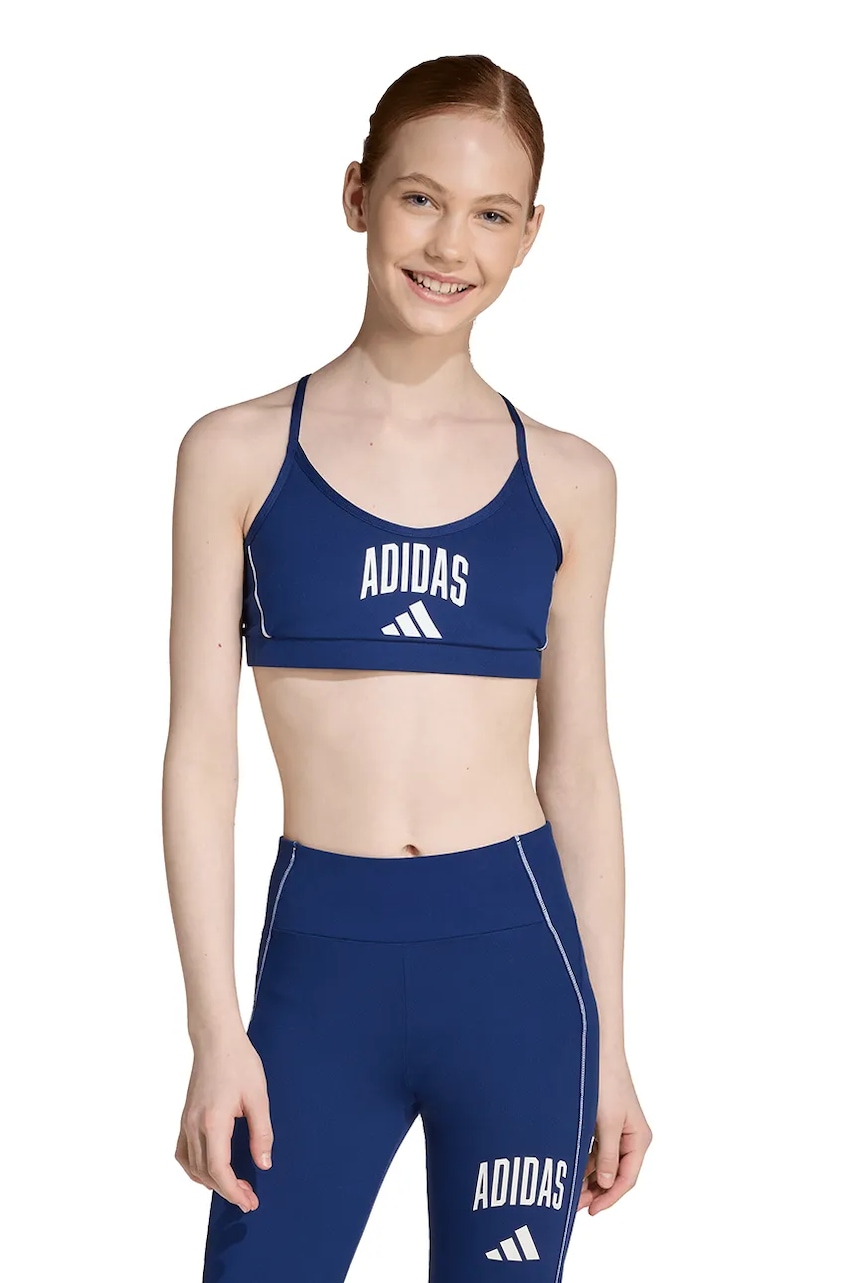 adidas sutien sport fete culoarea bleumarin, JW8659