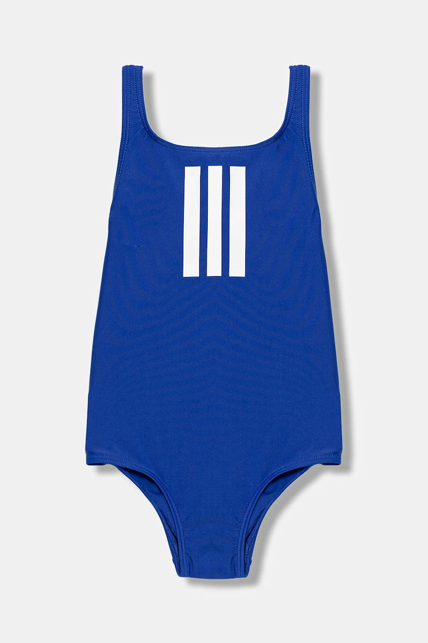 adidas Performance costum de baie dintr-o bucată pentru copii culoarea albastru marin, JX5644