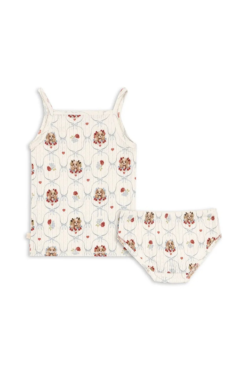 Детский комплект из хлопка Konges Sløjd MINNIE UNDERWEAR GOTS цвет бежевый KS103924 Детский комплект из хлопка Konges Sløjd MINNIE UNDERWEAR GOTS цвет бежевый KS103924