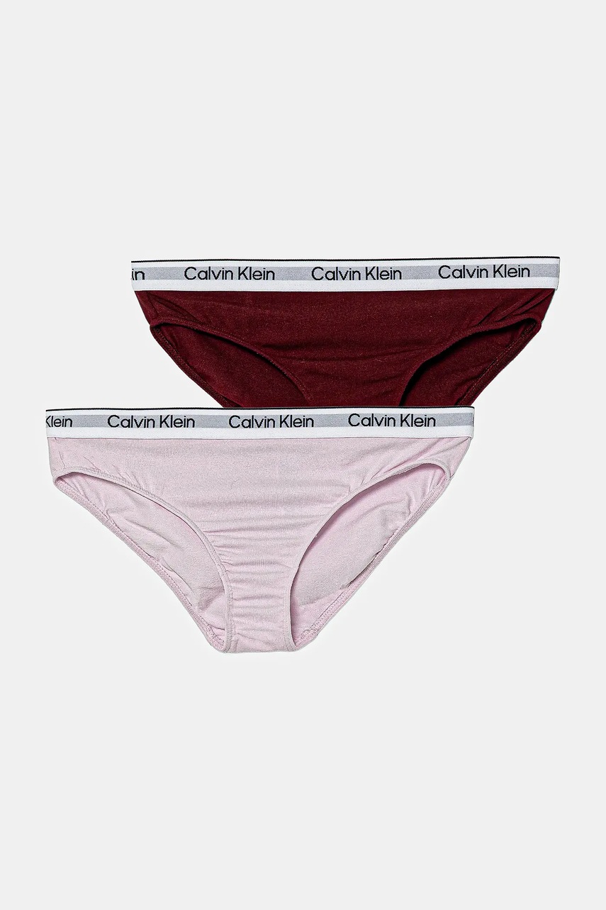 Levně Dětské kalhotky Calvin Klein Underwear 2-pack růžová barva, G80G800726