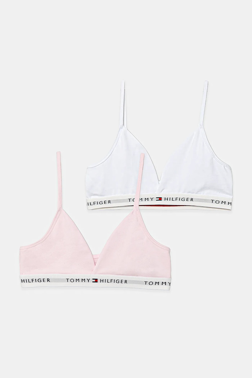 Levně Dětská podprsenka Tommy Hilfiger 2-pack růžová barva, UG0UG00806