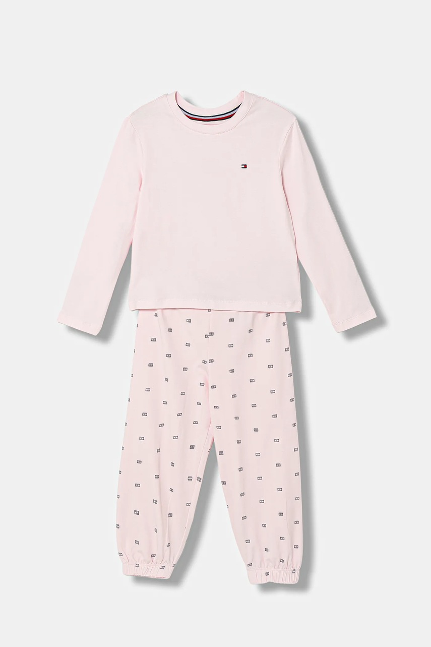 Levně Dětské pyžamo Tommy Hilfiger růžová barva, UG0UG00817
