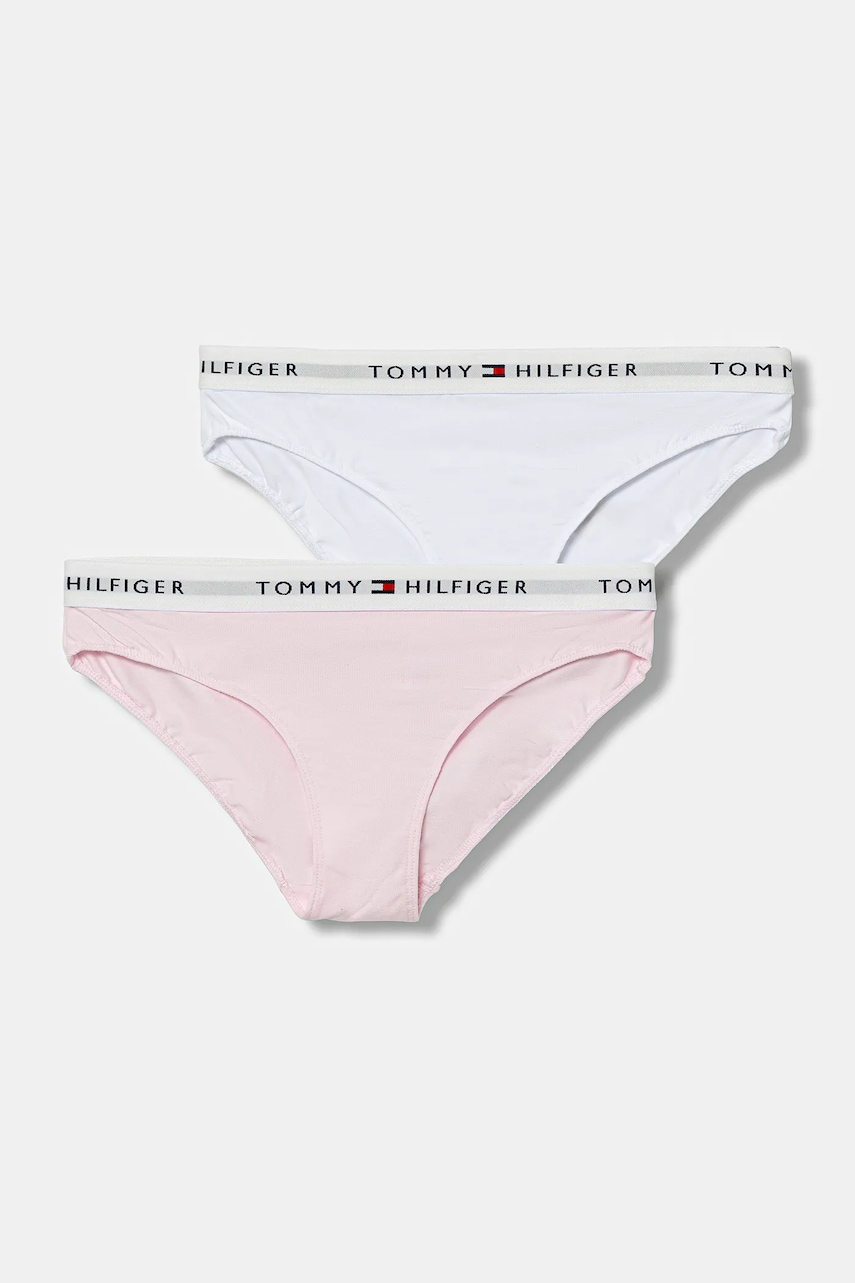 Levně Dětské kalhotky Tommy Hilfiger 2-pack růžová barva, UG0UG00750