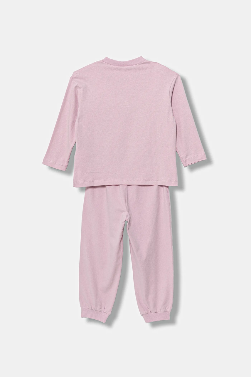 Детская пижама United Colors of Benetton цвет розовый однотонная 3DKE0P097 Детская пижама United Colors of Benetton цвет розовый однотонная 3DKE0P097