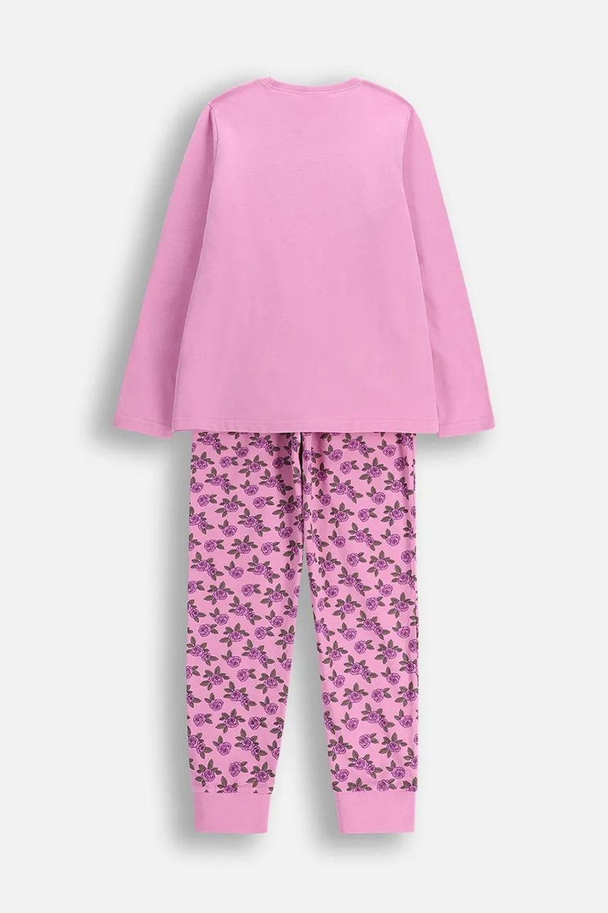 Детский хлопковый пижамный комплект Coccodrillo цвет фиолетовый узор PYJAMAS Детский хлопковый пижамный комплект Coccodrillo цвет фиолетовый узор PYJAMAS
