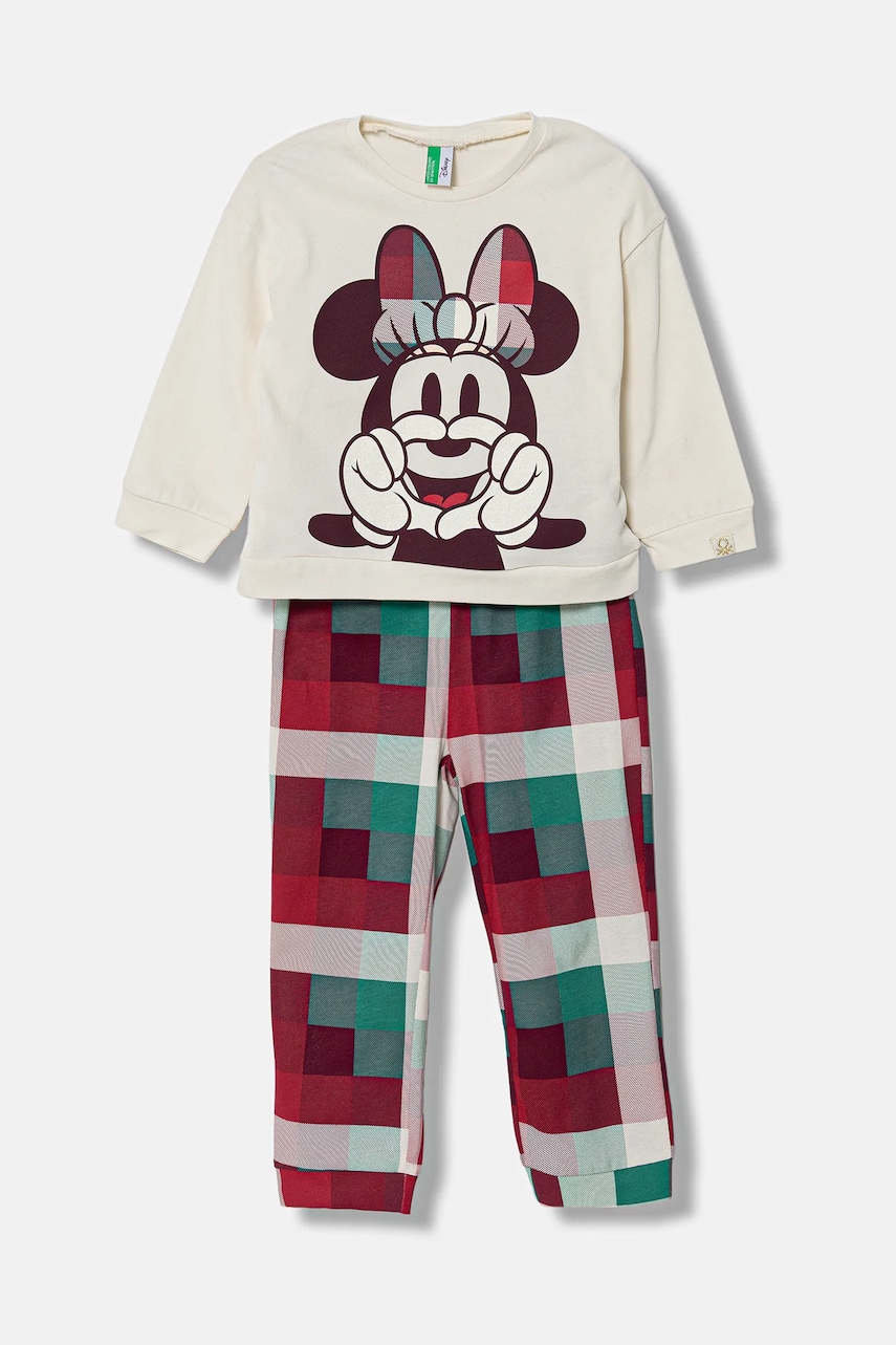 United Colors of Benetton pijamale de bumbac pentru copii 2-pack cu imprimeu, 3P050P09N