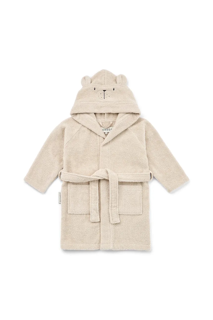 Liewood halat de baie din bumbac pentru copii Lily Polarbear Bathrobe culoarea bej, LW20312