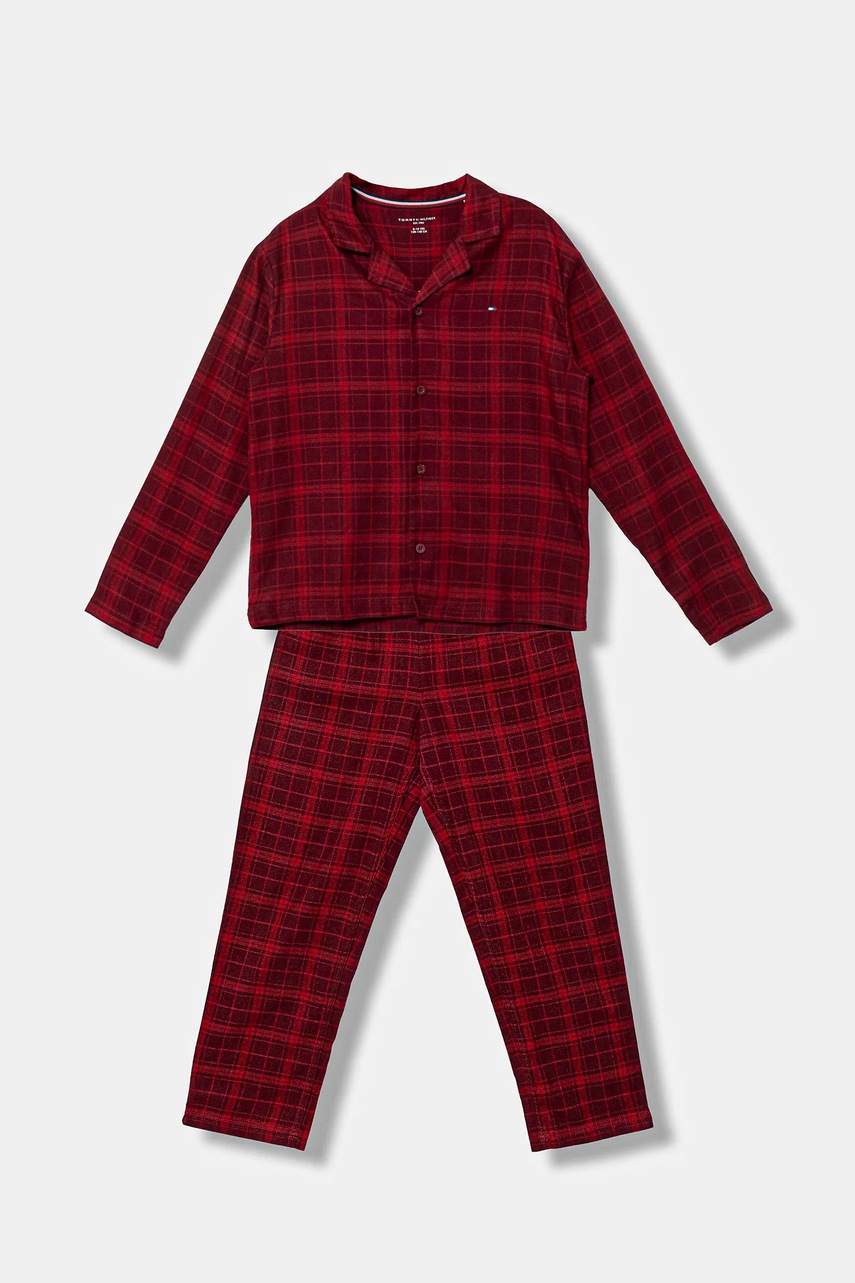 Levně Dětské pyžamo Tommy Hilfiger červená barva, UK0UK00089