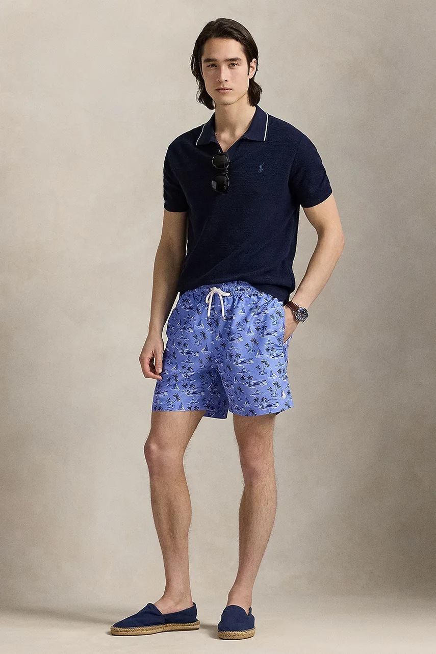 Levně Plavkové šortky Polo Ralph Lauren tmavomodrá barva, 710963332
