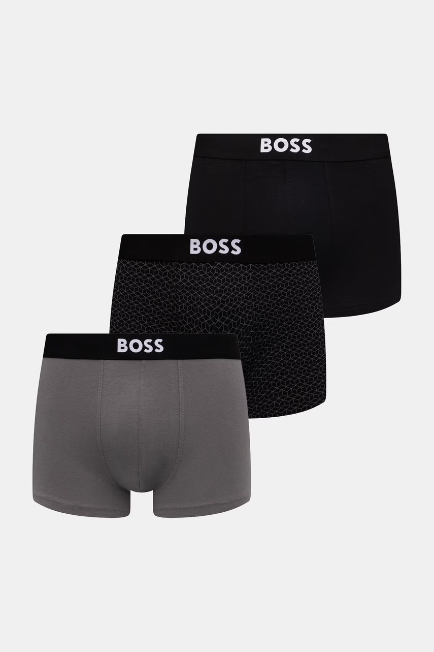 Levně BOSS boxerky pánské bavlněné Trunk 3P BOSS ONE D 3-pack