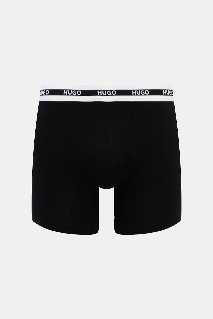HUGO boxerky pánske bavlnené s elastanom BOXER BR PLANET DES 3-pak