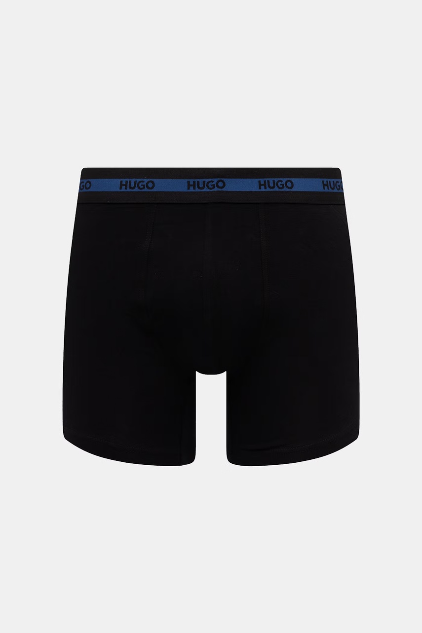 HUGO boxerky pánske bavlnené s elastanom BOXER BR PLANET DES 3-pak