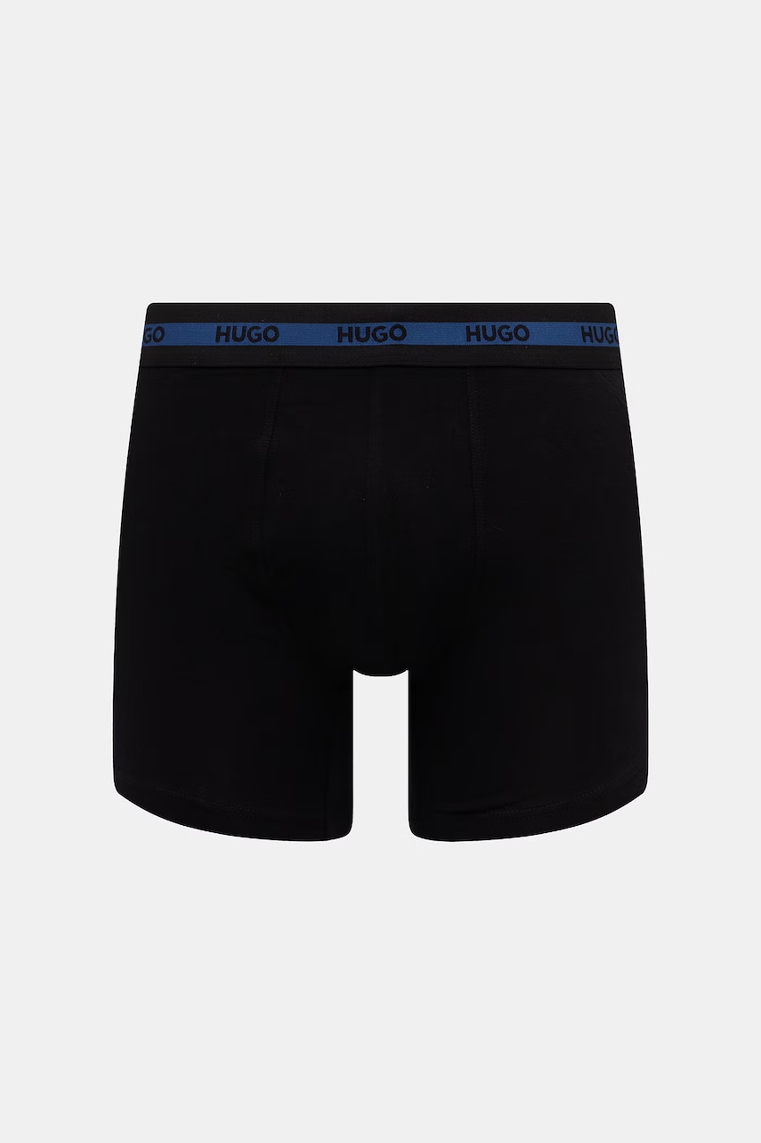 HUGO boxerky pánske bavlnené s elastanom BOXER BR PLANET DES 3-pak