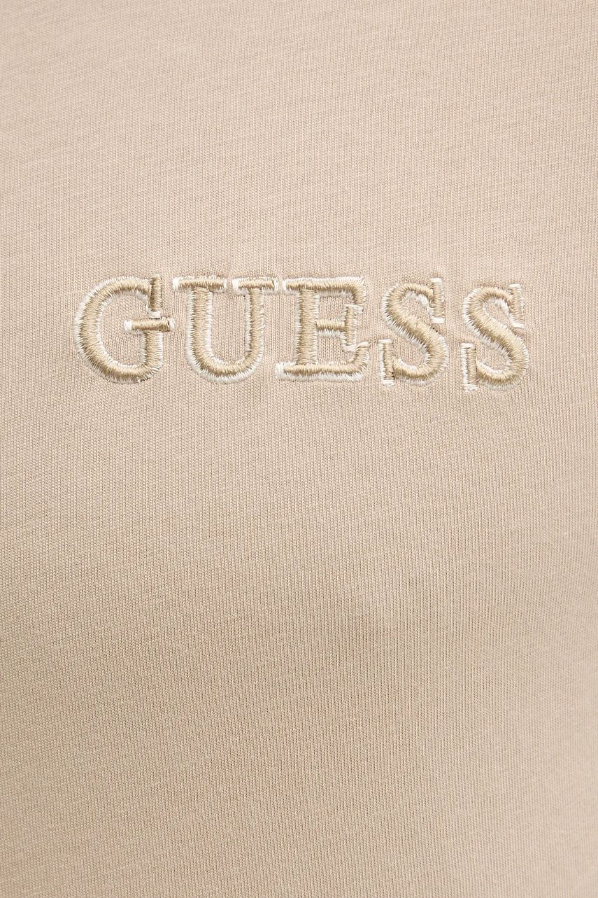 Bavlnené tričko s dlhým rukávom Guess