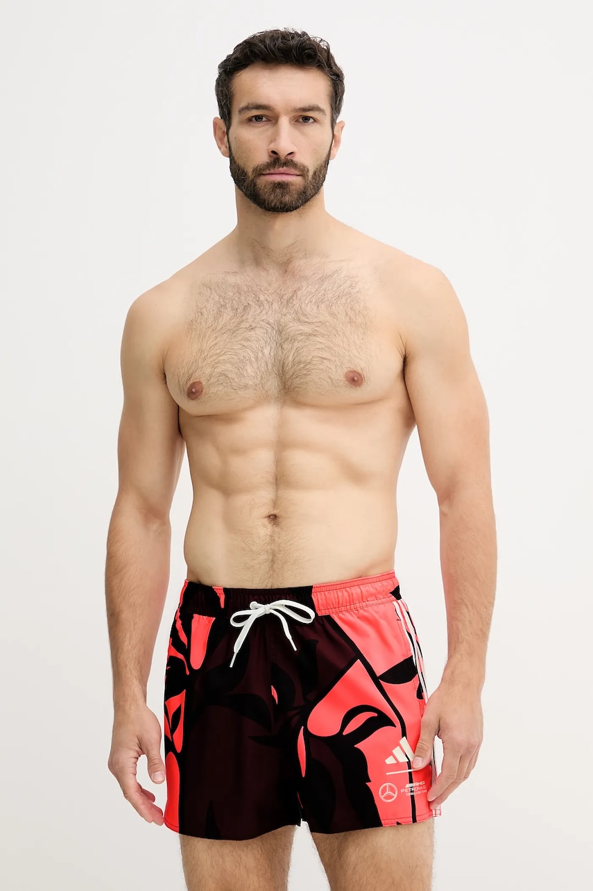 adidas pantaloni scurti de baie x Mercedes culoarea rosu, JX9050