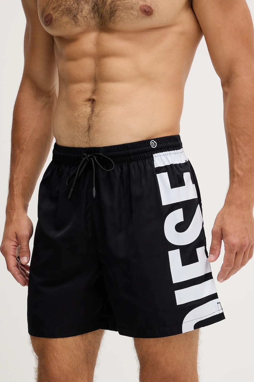 Diesel pantaloni scurti de baie RIO-41-D-CORE culoarea negru, A17446.0NJAS