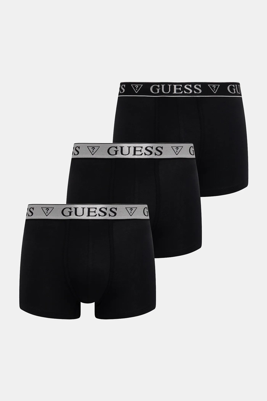 Levně Boxerky Guess 3-pack černá barva, U5BG65 KCD31