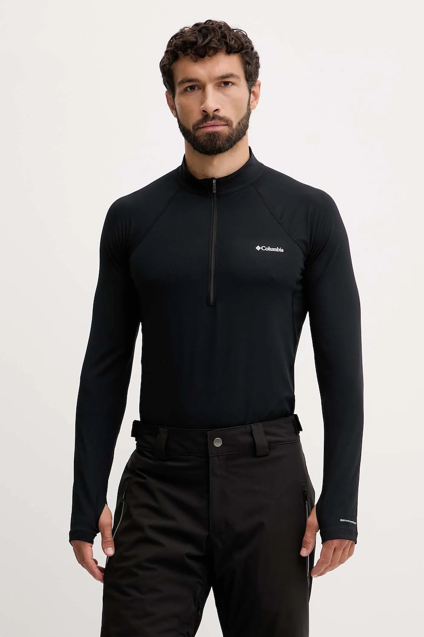 Columbia longsleeve funcțional culoarea negru, 1638571
