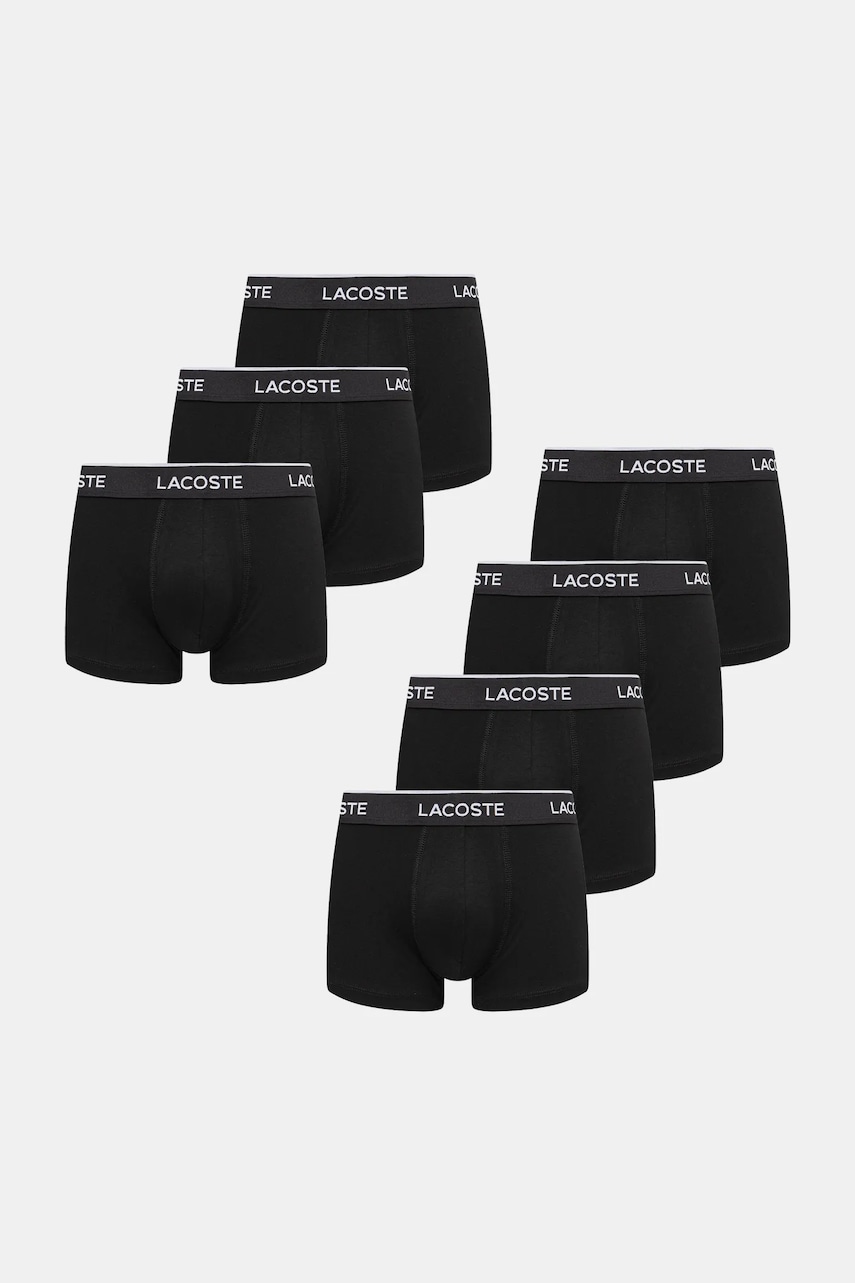 Levně Boxerky Lacoste 7-pack černá barva, 5H2385