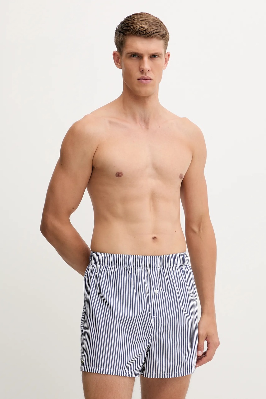 Хлопковые боксёры Lacoste 3 шт цвет синий 7H2389