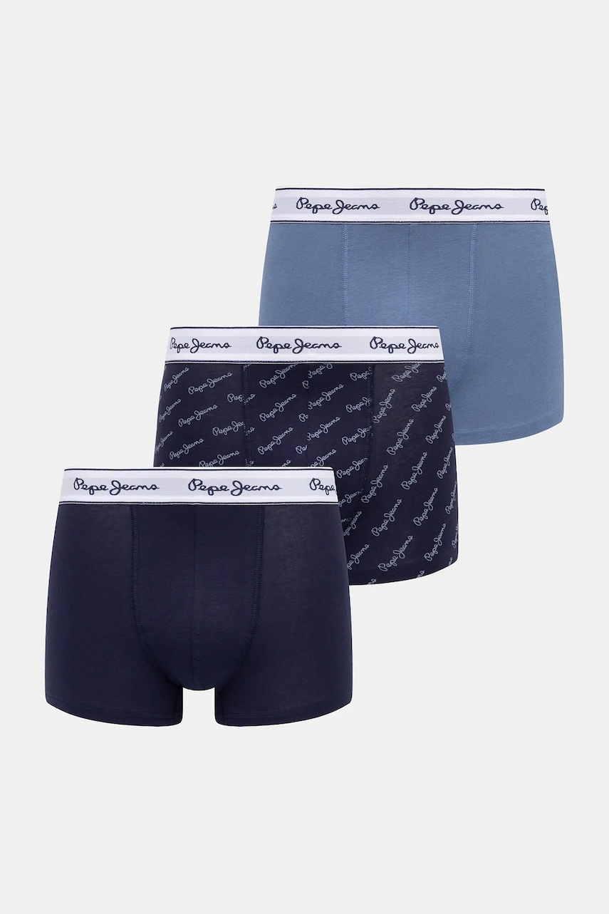 Pepe Jeans boxeri 3-pack culoarea bleumarin, PMU11186