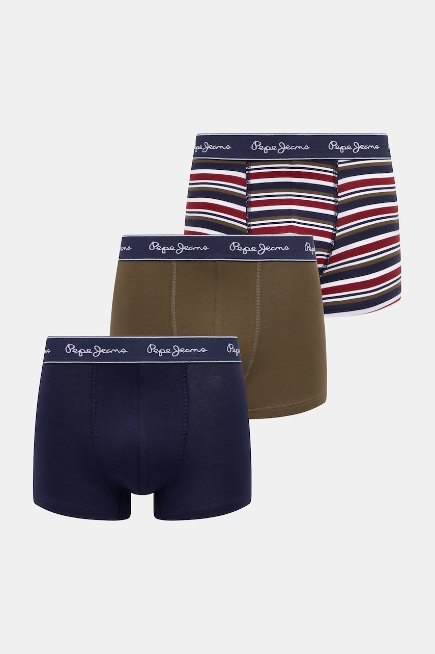 Pepe Jeans boxeri 3-pack culoarea bleumarin, PMU11187