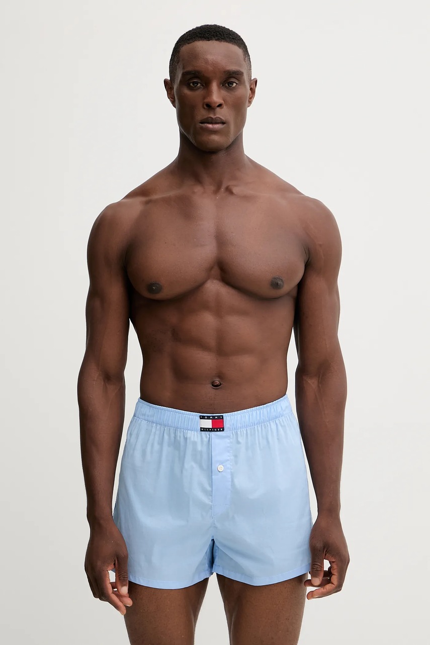 Levně Bavlněné boxerky Tommy Hilfiger 3-pack modrá barva, UM0UM03613
