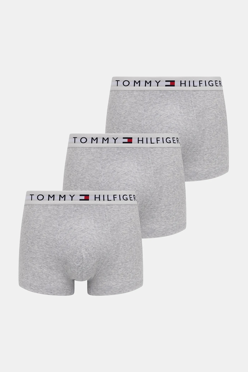 Levně Boxerky Tommy Hilfiger 3-pack šedá barva, UM0UM03622