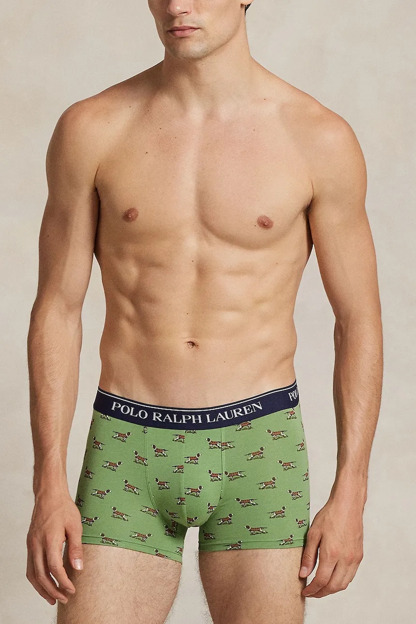 Levně Boxerky Polo Ralph Lauren zelená barva, 714981414