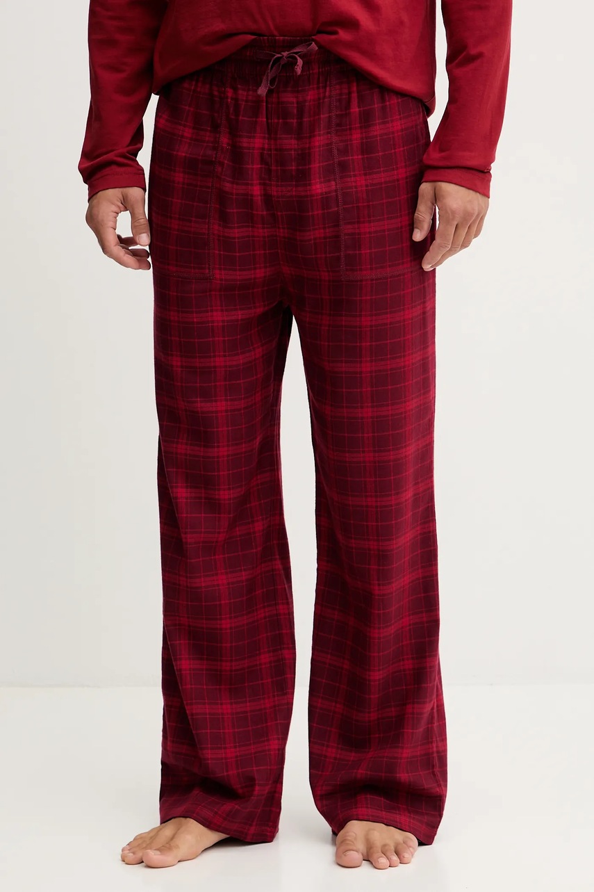 Levně Pyžamové kalhoty Tommy Hilfiger pánské, vínová barva, UM0UM03668